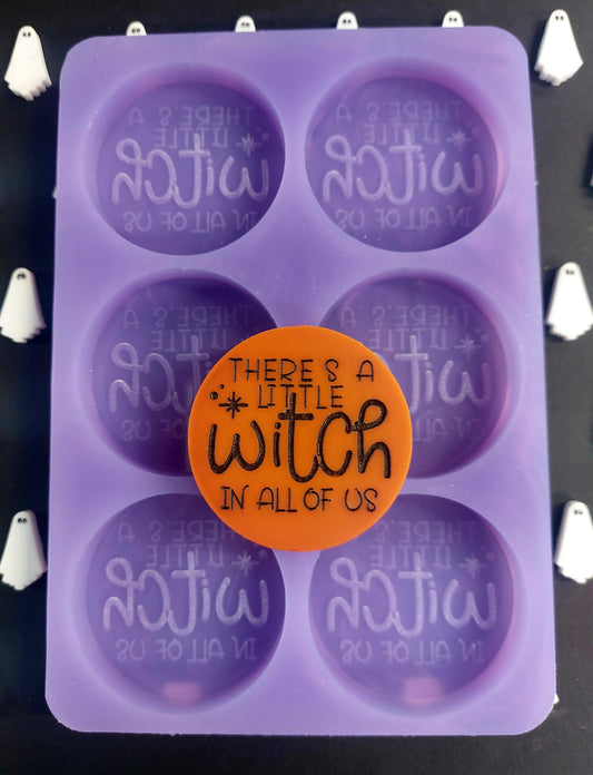 Little Witch 6 cell Silicone Mould for wax, resin, soap etc
