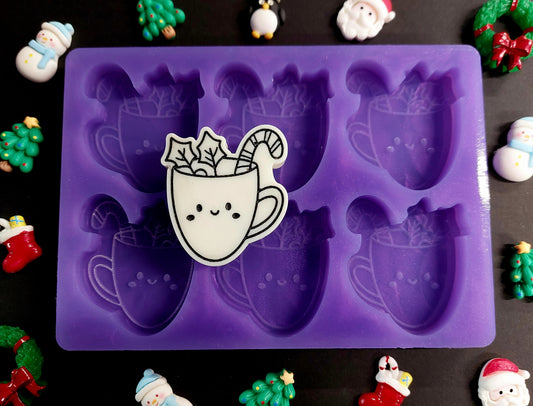 Christmas Mug 6 Cell Silicone Mould