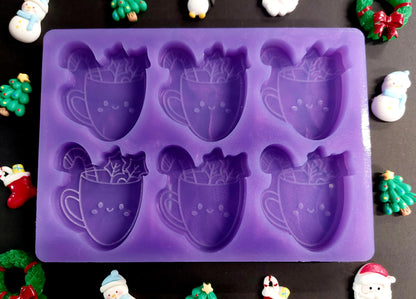 Christmas Mug 6 Cell Silicone Mould