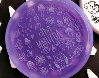 Hello Autumn Owl disc/coaster Silicone Mould for wax, resin, soap etc