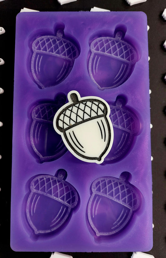 Acorns 6 Cell Silicone Mould for wax, resin, jesmonite, soap etc
