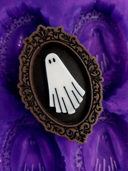 Small Vintage Ghost Frame 6 Cell Silicone Mould for wax, resin, soap etc