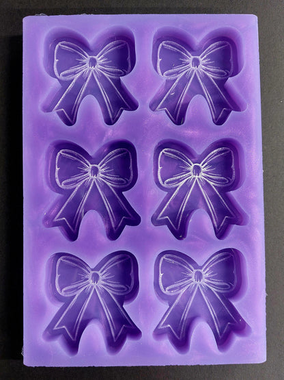 Pretty Bow 6 Cell Silicone Mould for wax, resin, jesmonite, soap etc