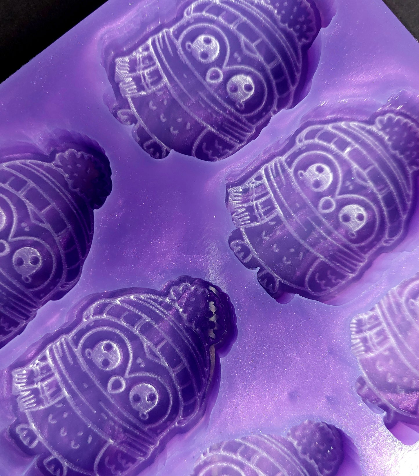 Penguin 6 Cell Silicone Mould for wax, resin, jesmonite, soap etc