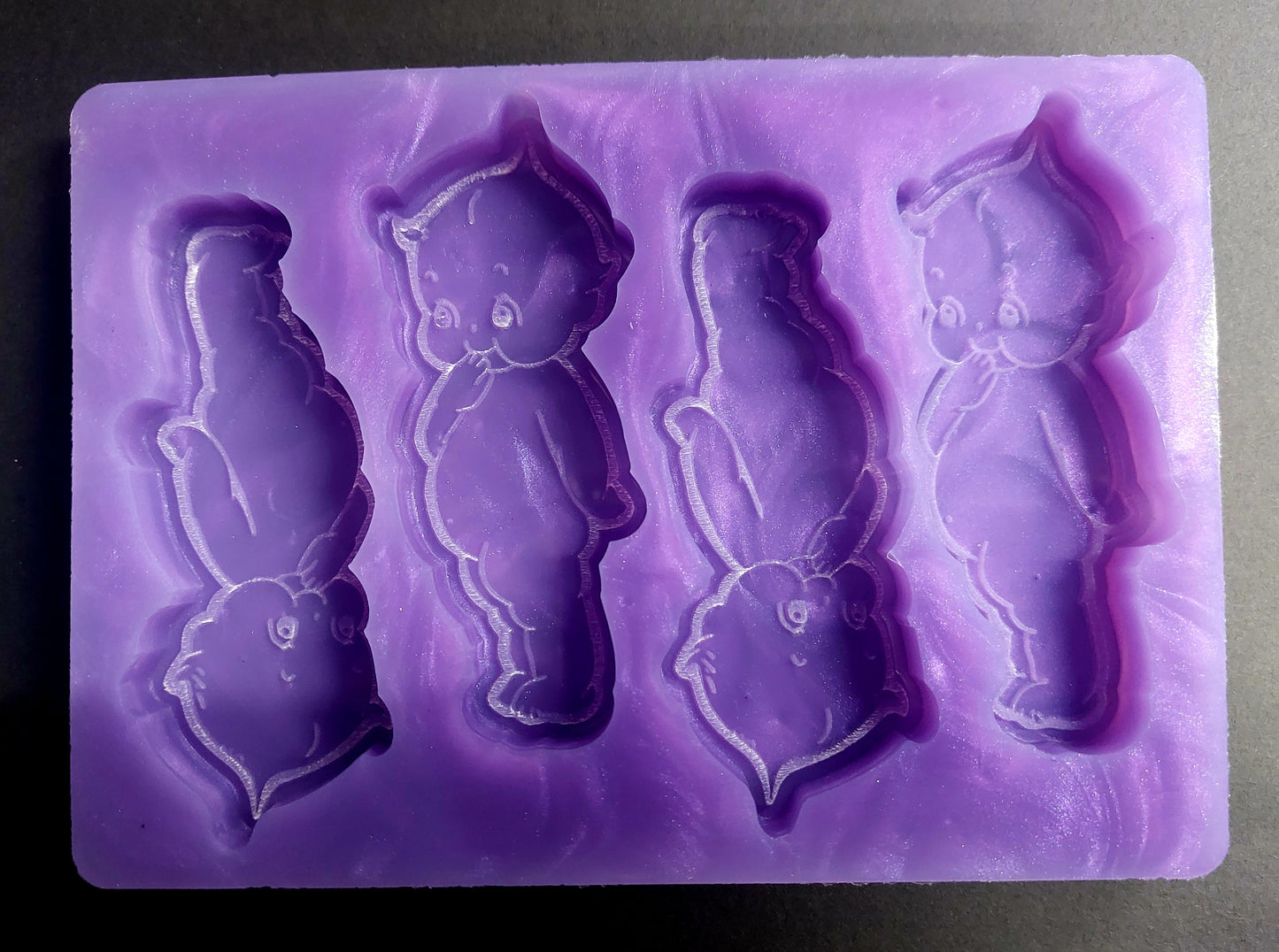 Cute Doll 4 Cell Silicone Mould for wax, resin etc