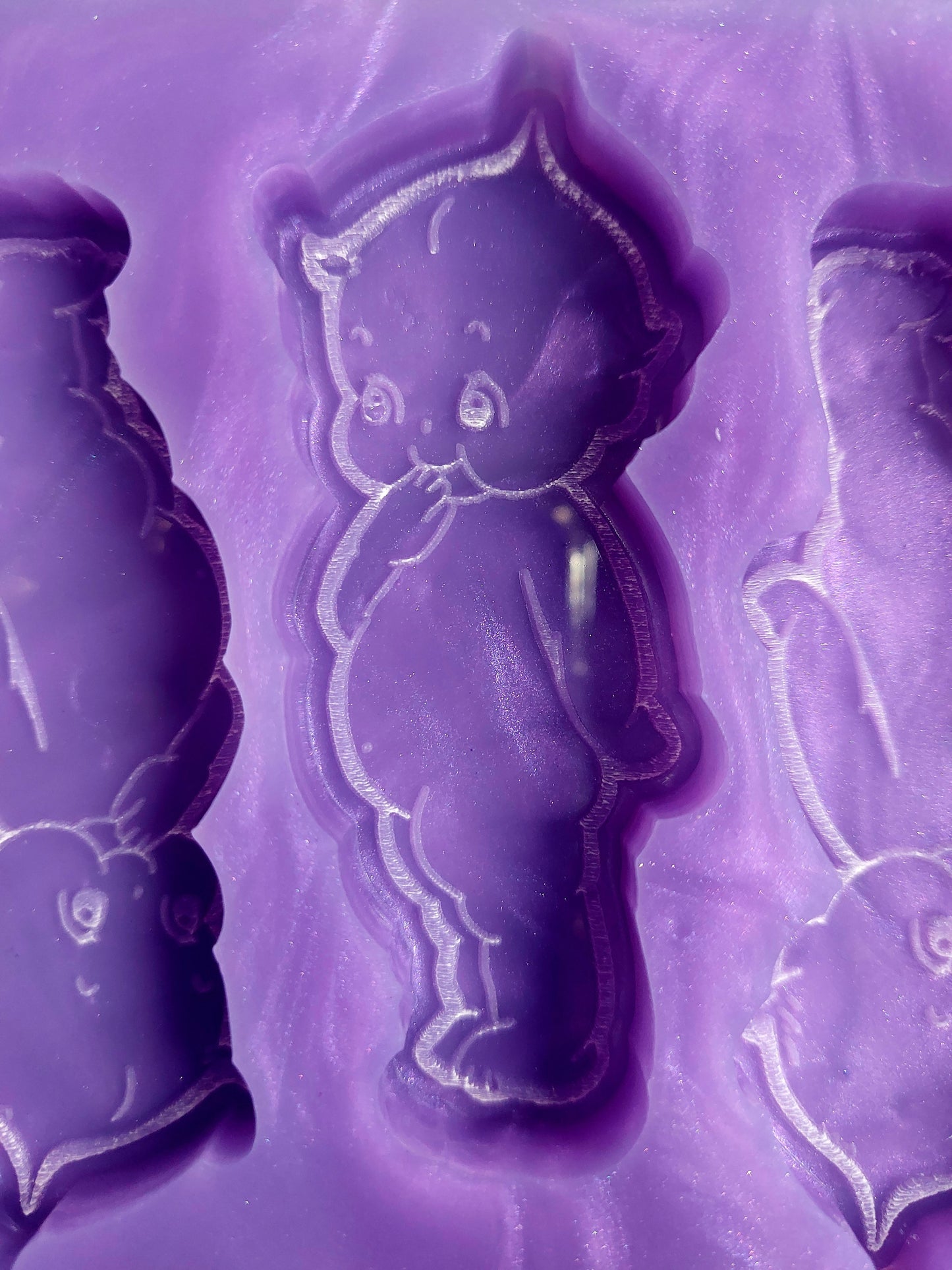 Cute Doll 4 Cell Silicone Mould for wax, resin etc