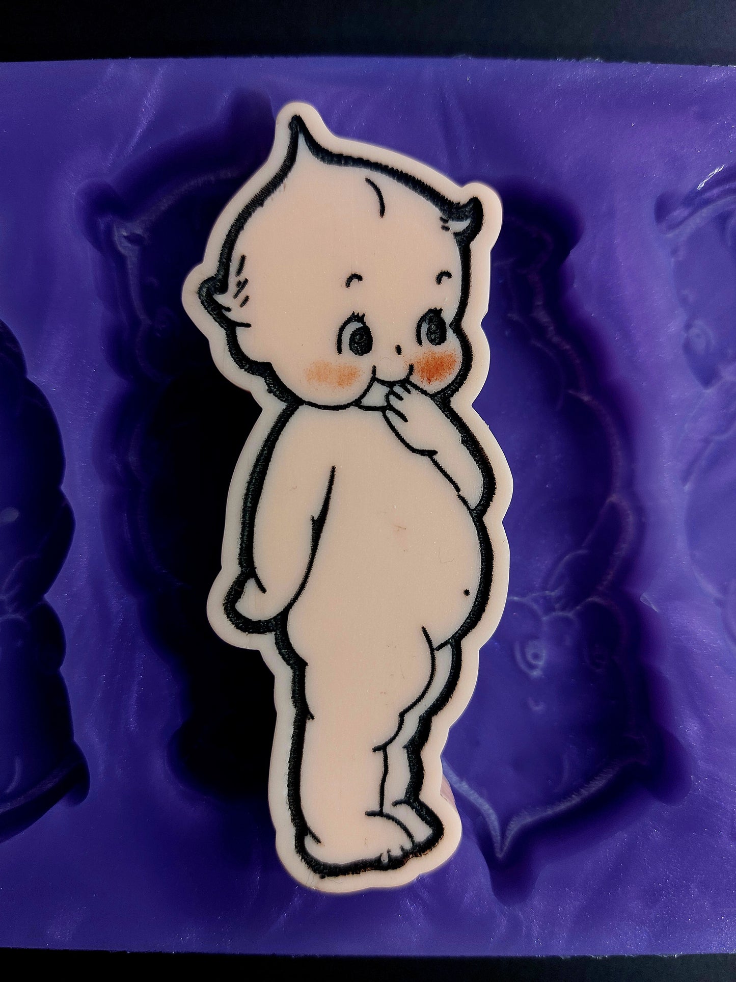 Cute Doll 4 Cell Silicone Mould for wax, resin etc