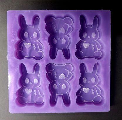 Zombie Love Bunny Silicone Mould for wax, resin, jesmonite, soap etc