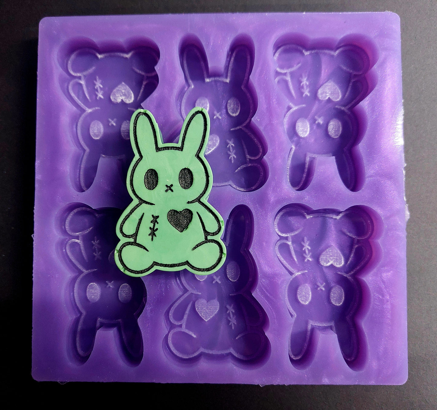 Zombie Love Bunny Silicone Mould for wax, resin, jesmonite, soap etc