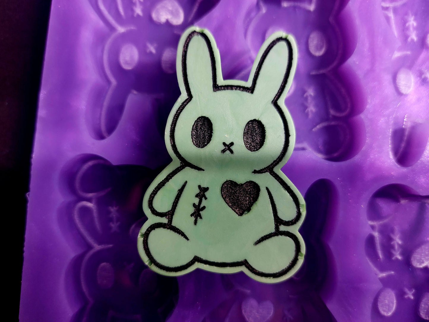 Zombie Love Bunny Silicone Mould for wax, resin, jesmonite, soap etc