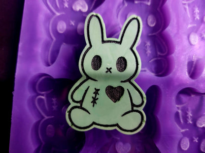 Zombie Love Bunny Silicone Mould for wax, resin, jesmonite, soap etc