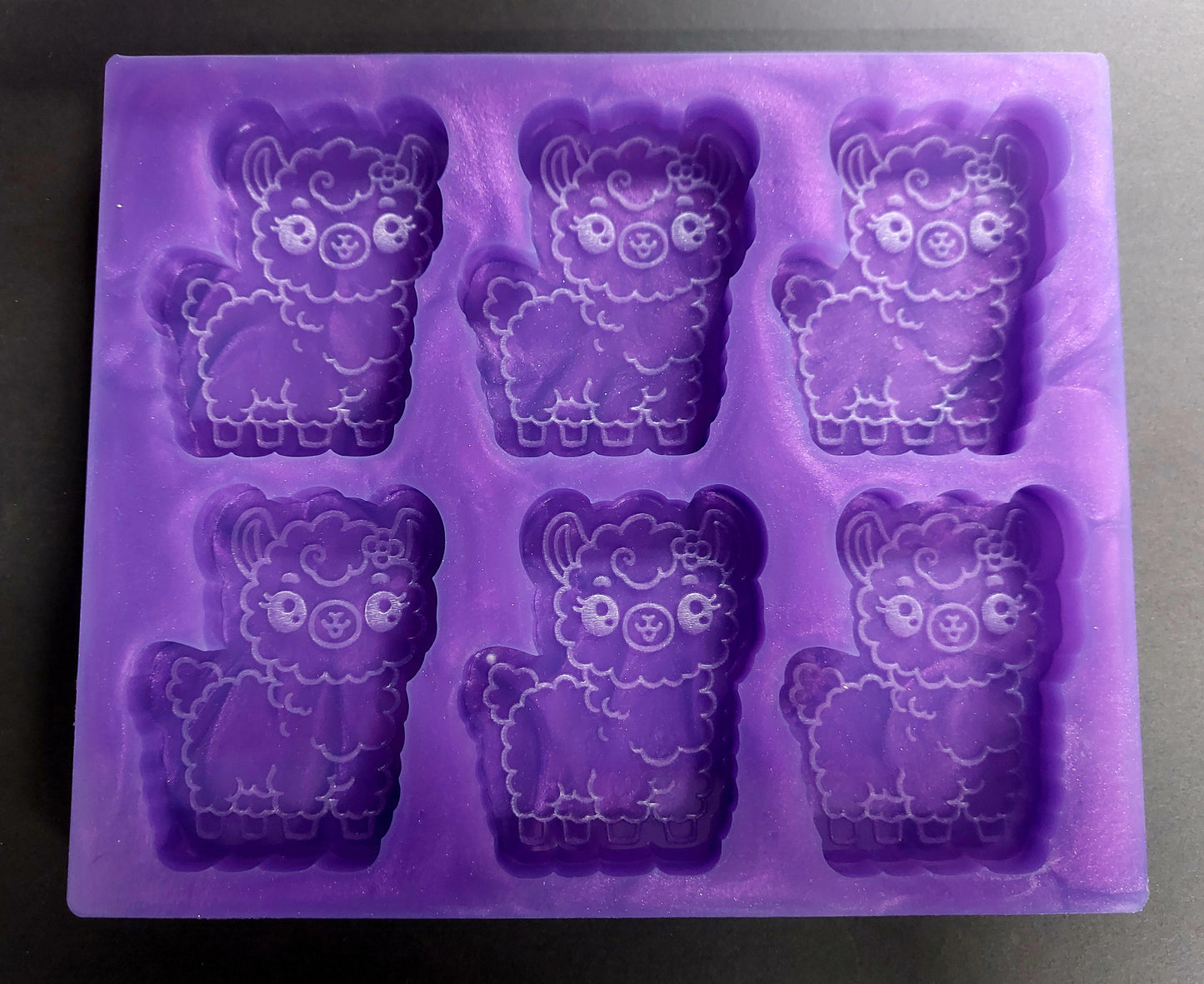Llama 6 Cell Silicone Mould for wax, resin etc