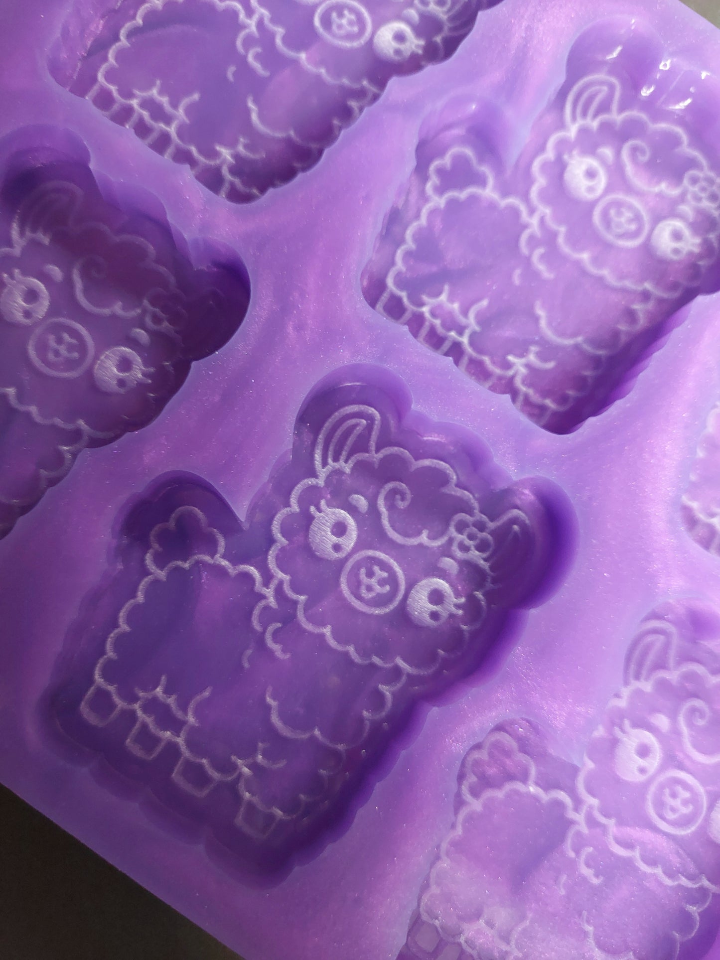Llama 6 Cell Silicone Mould for wax, resin etc