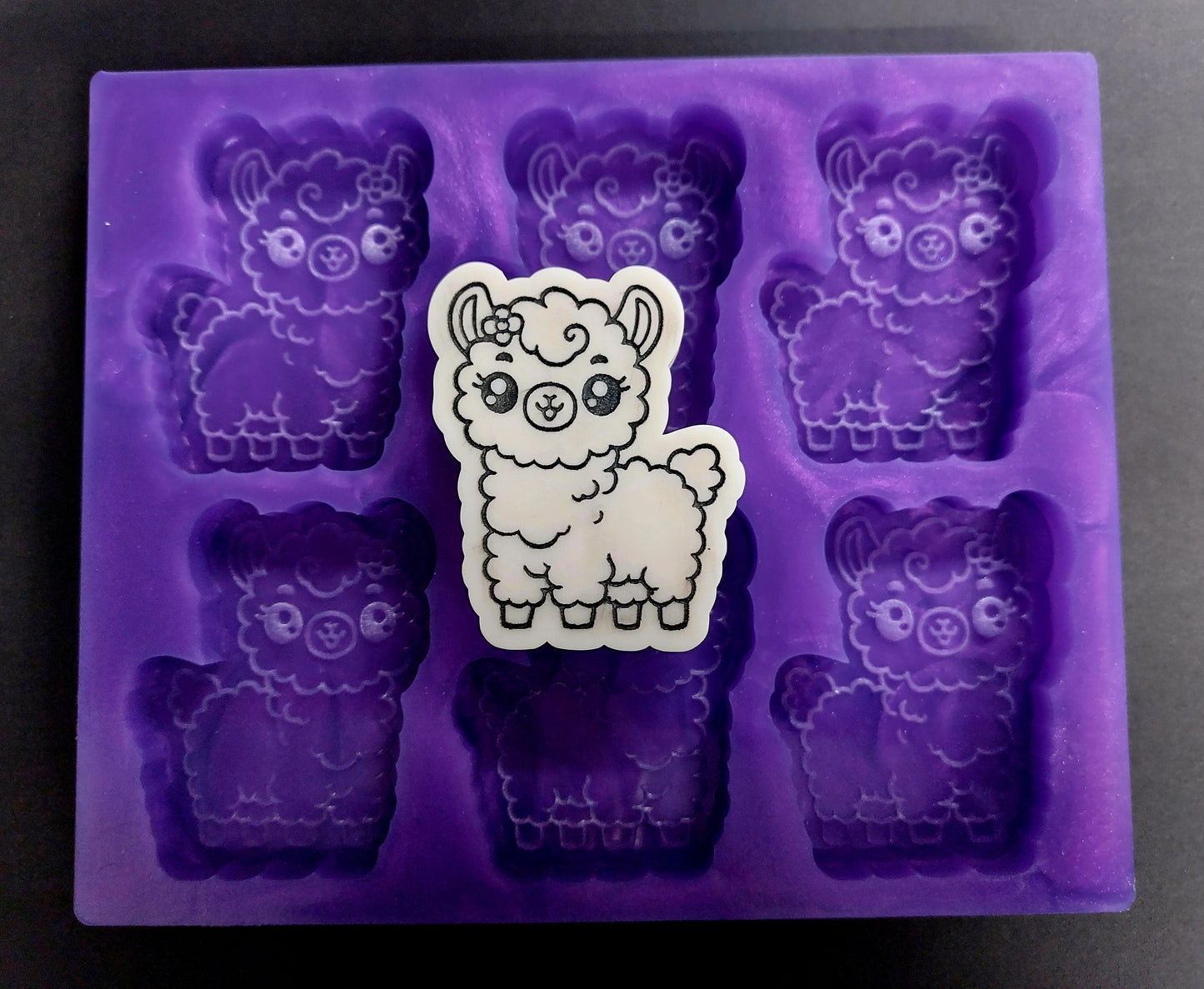 Llama 6 Cell Silicone Mould for wax, resin etc