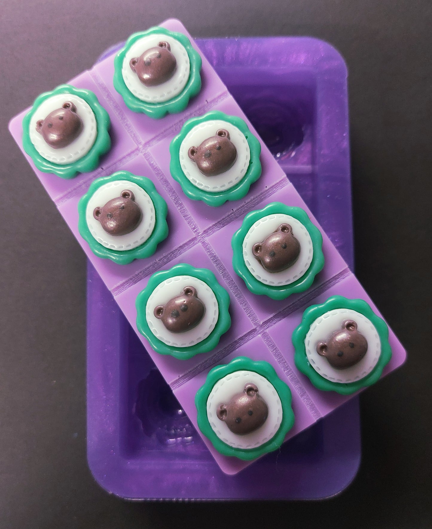 Bear Tops Snapbar Silicone Mould for wax, resin, jesmonite, soap etc