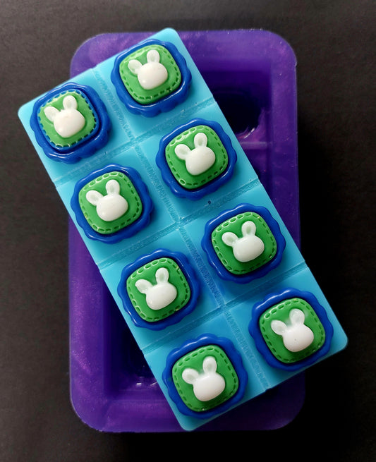 Bunny Tops Snapbar Silicone Mould for wax, resin, jesmonite, soap etc