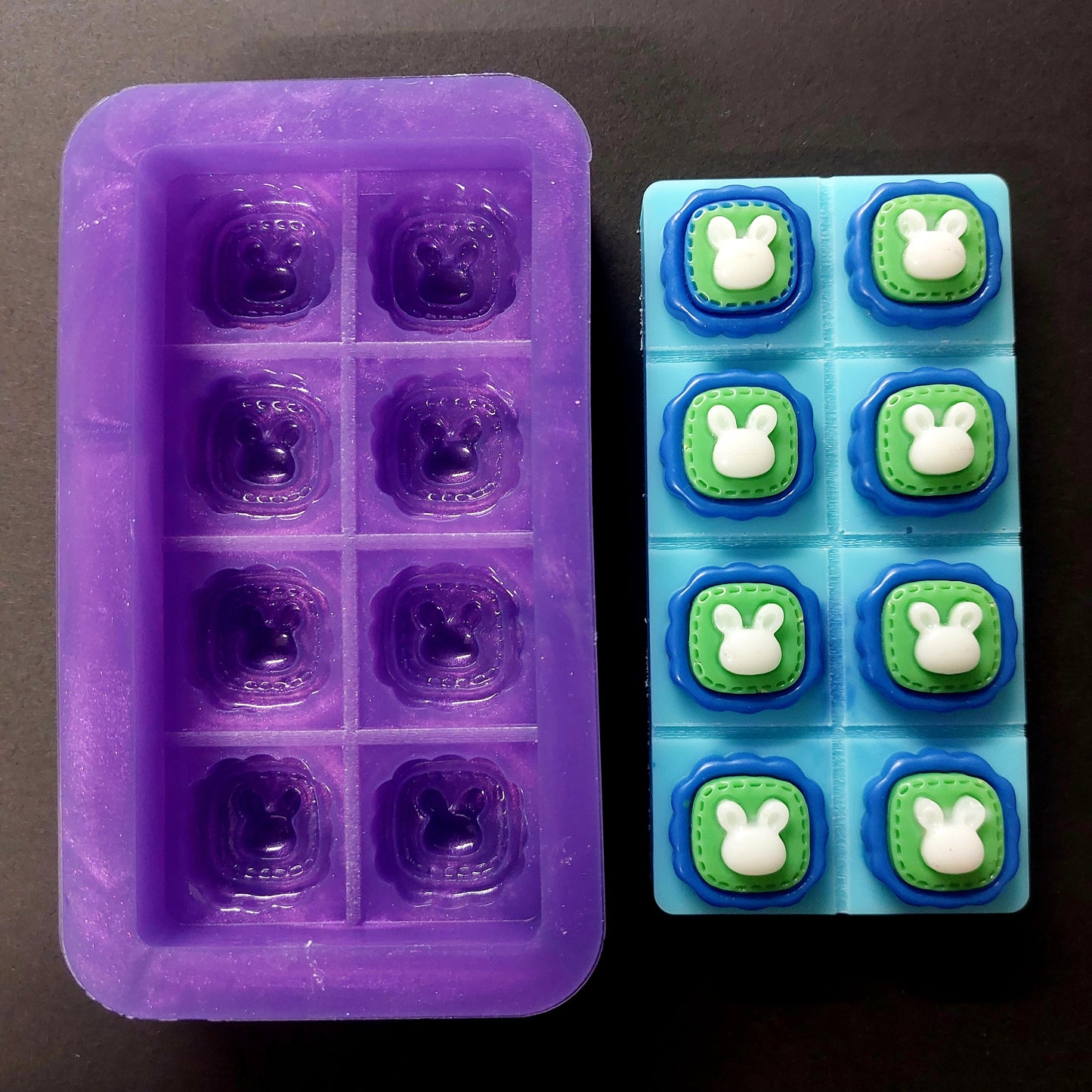 Bunny Tops Snapbar Silicone Mould for wax, resin, jesmonite, soap etc