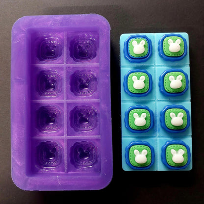 Bunny Tops Snapbar Silicone Mould for wax, resin, jesmonite, soap etc