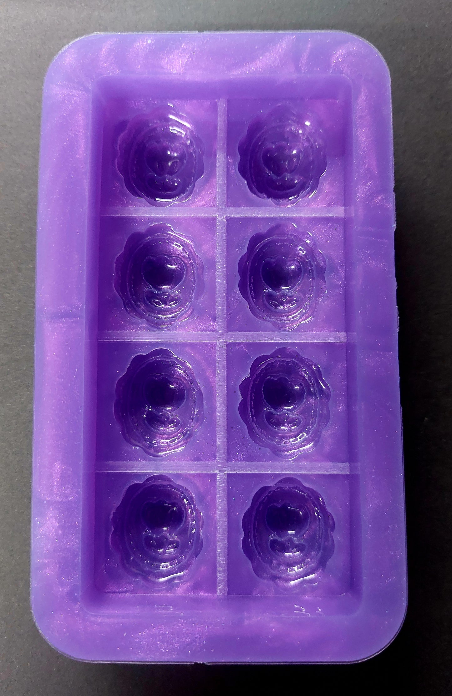 Flower Tops Snapbar Silicone Mould for wax, resin, jesmonite, soap etc