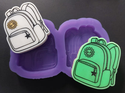 Backpack/Rucksack 2 Cell Silicone Mould for wax, resin, jesmonite, soap etc