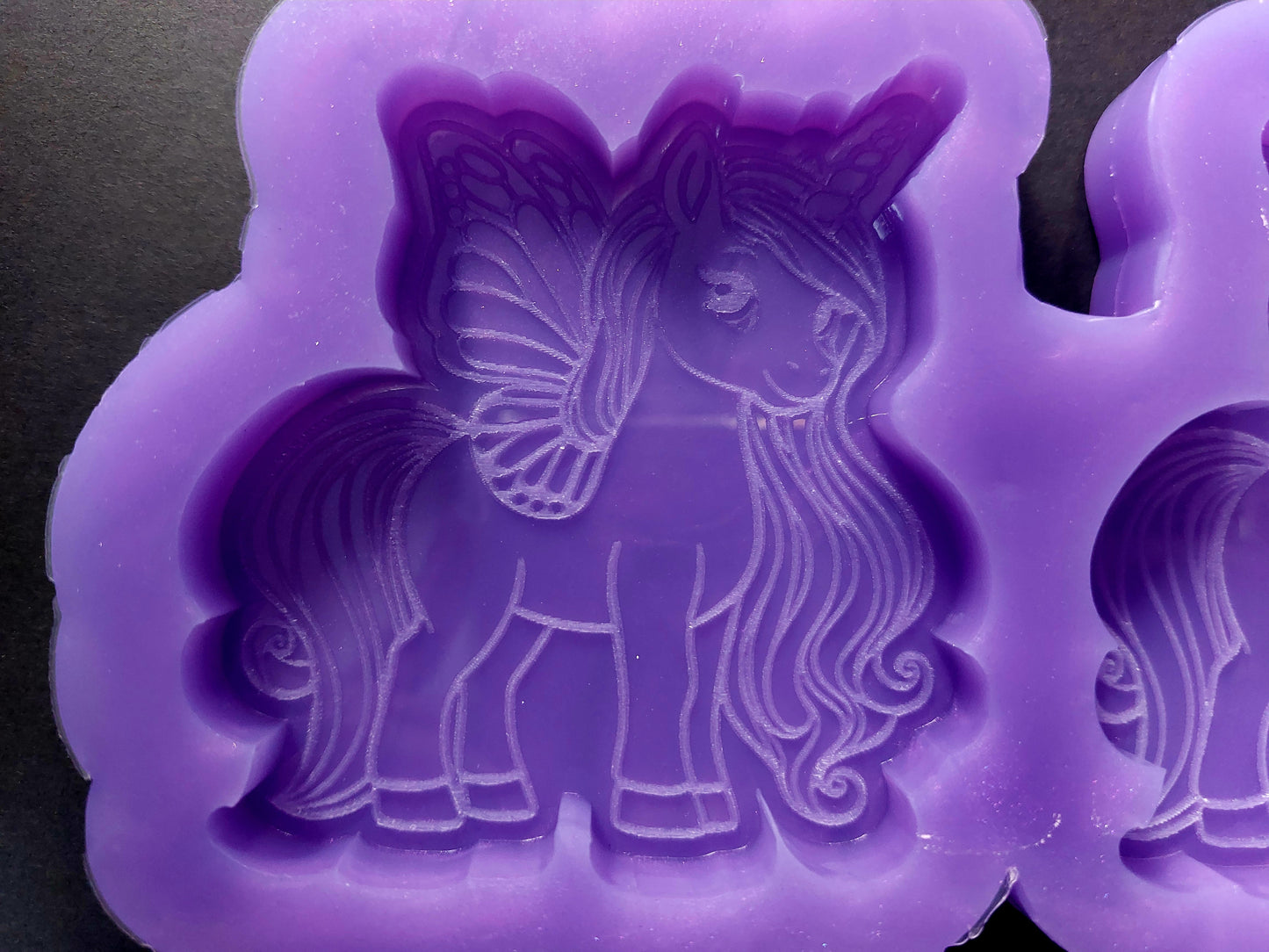 Unicorn Fairy Pony 2 Cell Silicone Mould for wax, resin, jesmonite, soap etc