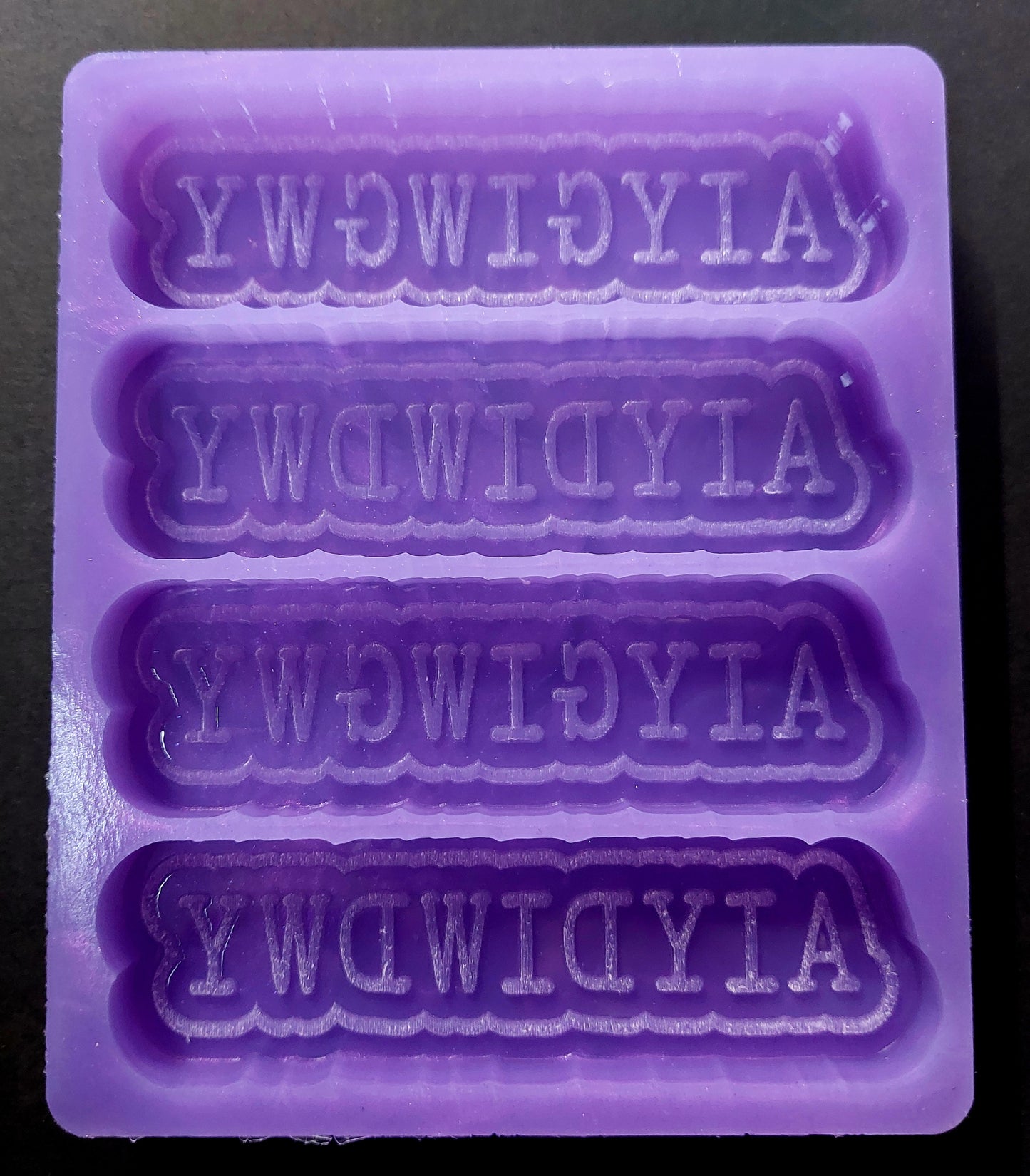 Emo Lyrics 4 Cell Silicone Mould for wax, resin, jesmonite, soap etc