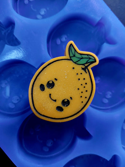 Kawaii Lemon 8 Cell Silicone Mould for wax, resin, jesmonite, soap etc