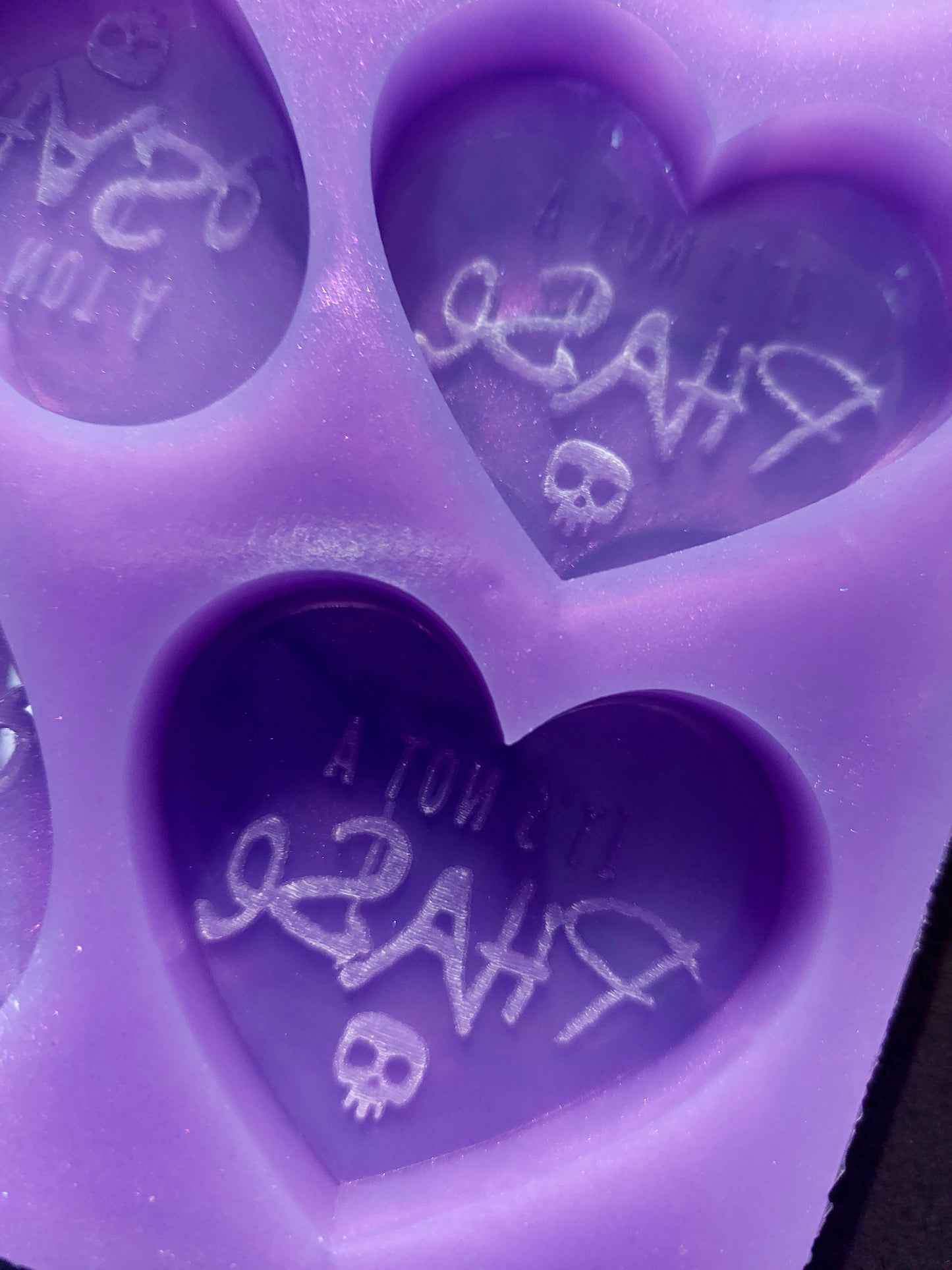 It's Not A Phase Heart 6 Cell Silicone Mould for wax, resin, jesmonite, soap etc