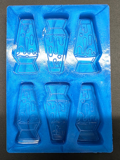 Lava Lamp 90s Retro 6 Cell silicone mould for wax, resin, soap etc