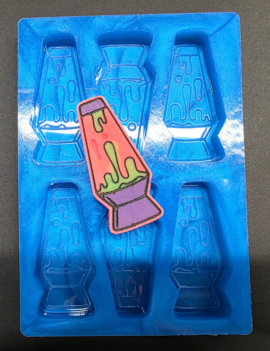 Lava Lamp 90s Retro 6 Cell silicone mould for wax, resin, soap etc