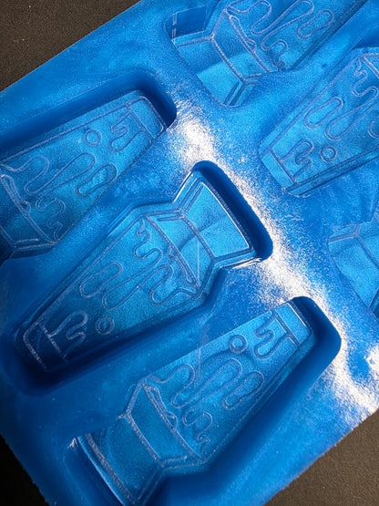 Lava Lamp 90s Retro 6 Cell silicone mould for wax, resin, soap etc