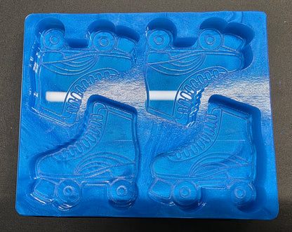 Roller boot 4 Cell silicone mould for wax, resin, soap etc
