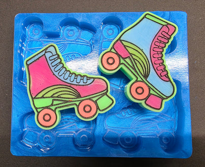 Roller boot 4 Cell silicone mould for wax, resin, soap etc