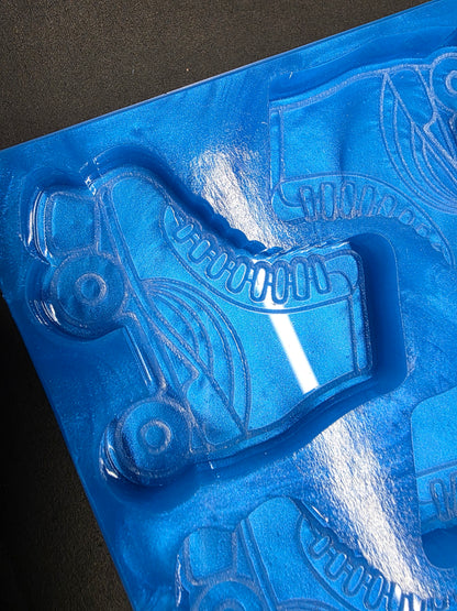Roller boot 4 Cell silicone mould for wax, resin, soap etc