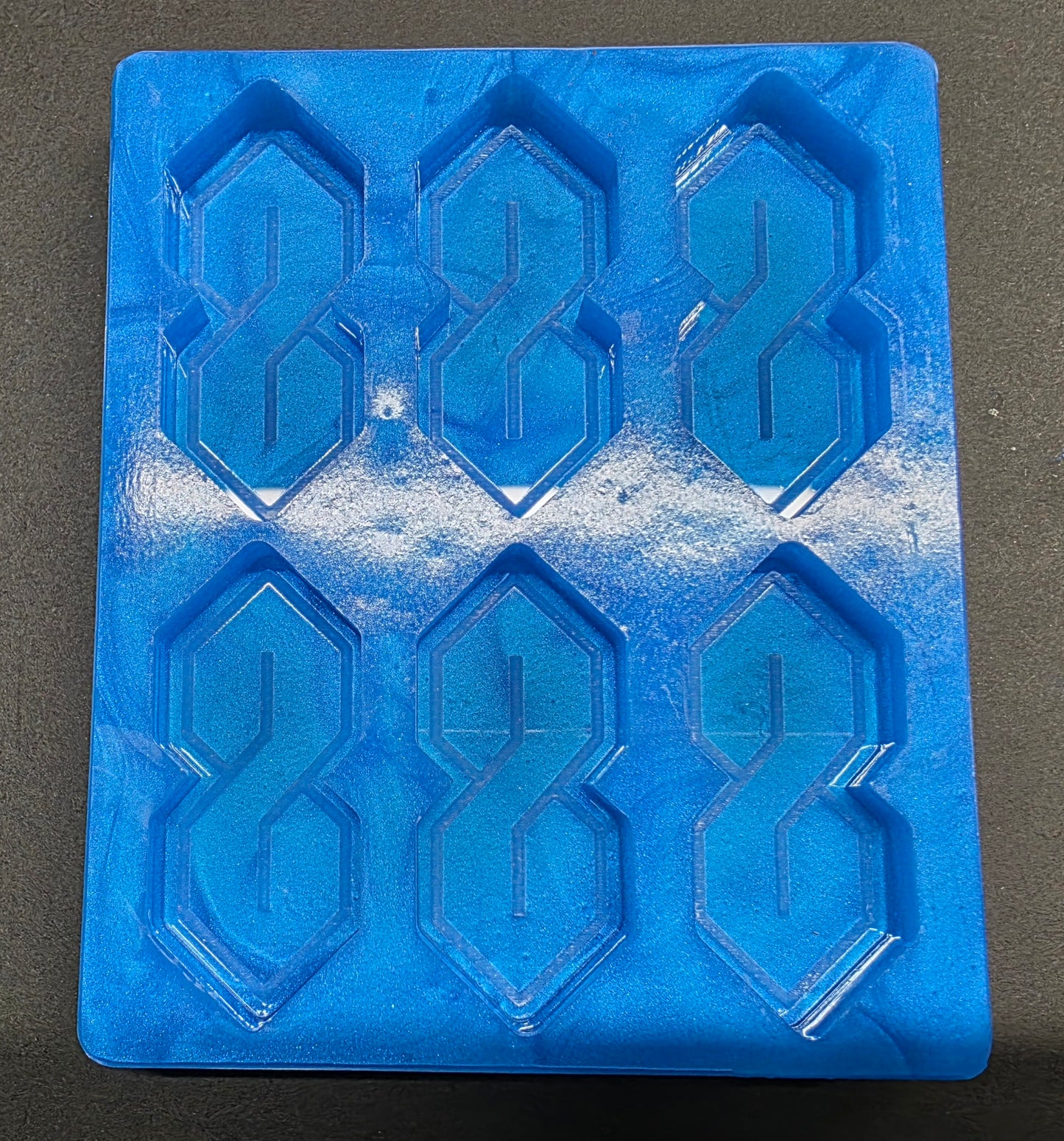 90s S Retro 6 Cell silicone mould for wax, resin, soap etc