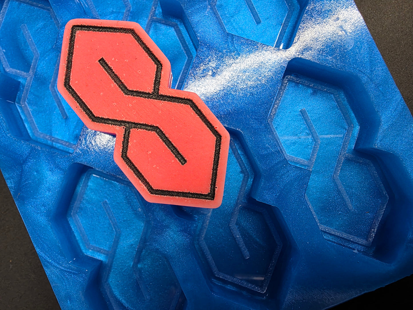 90s S Retro 6 Cell silicone mould for wax, resin, soap etc