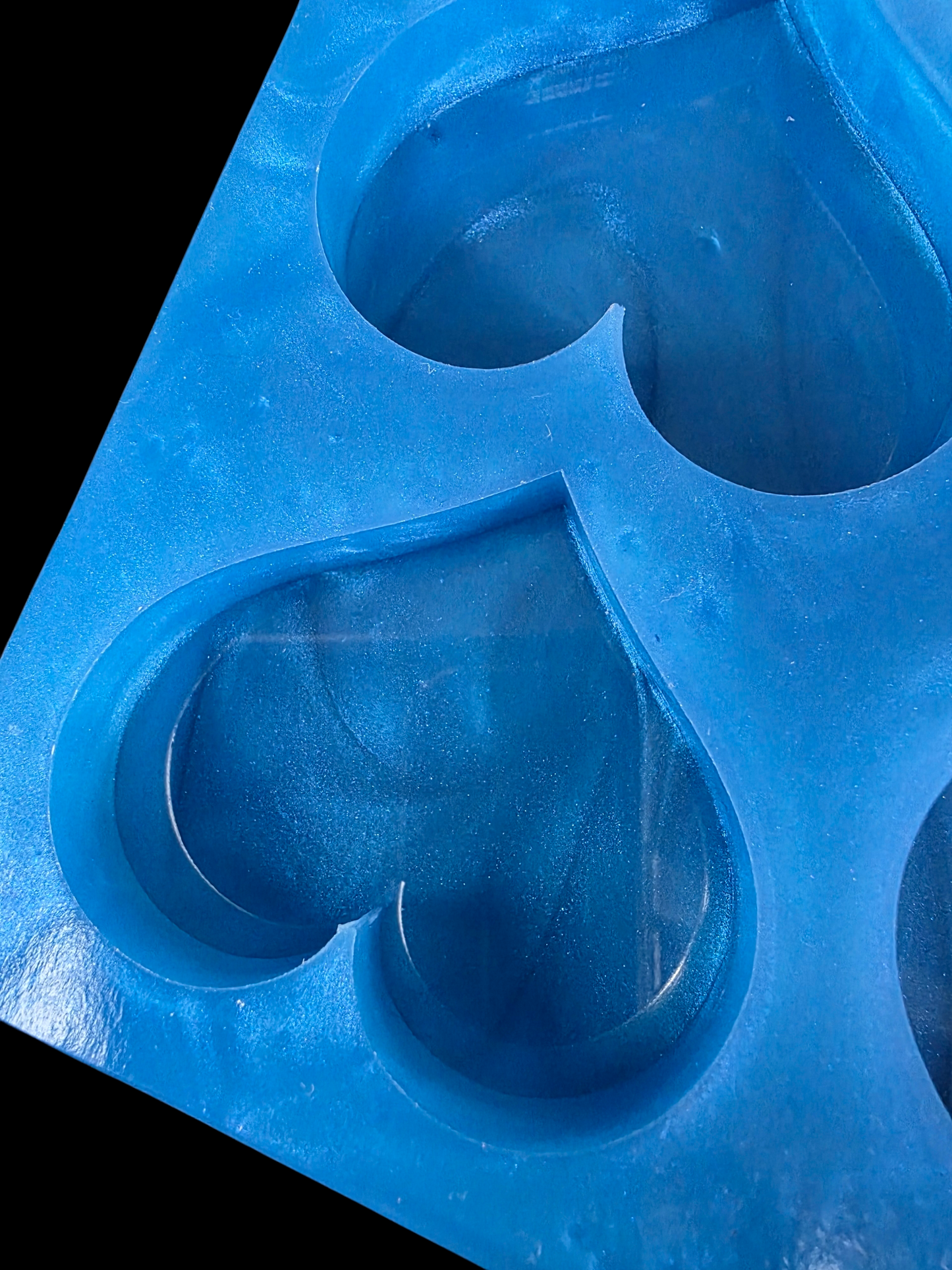 Plain Heart 6 cell Silicone Mould for wax, resin, soap etc
