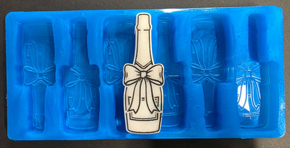 Wedding/Celebration Bottle 6 Cell Silicone Mould for wax resin soap