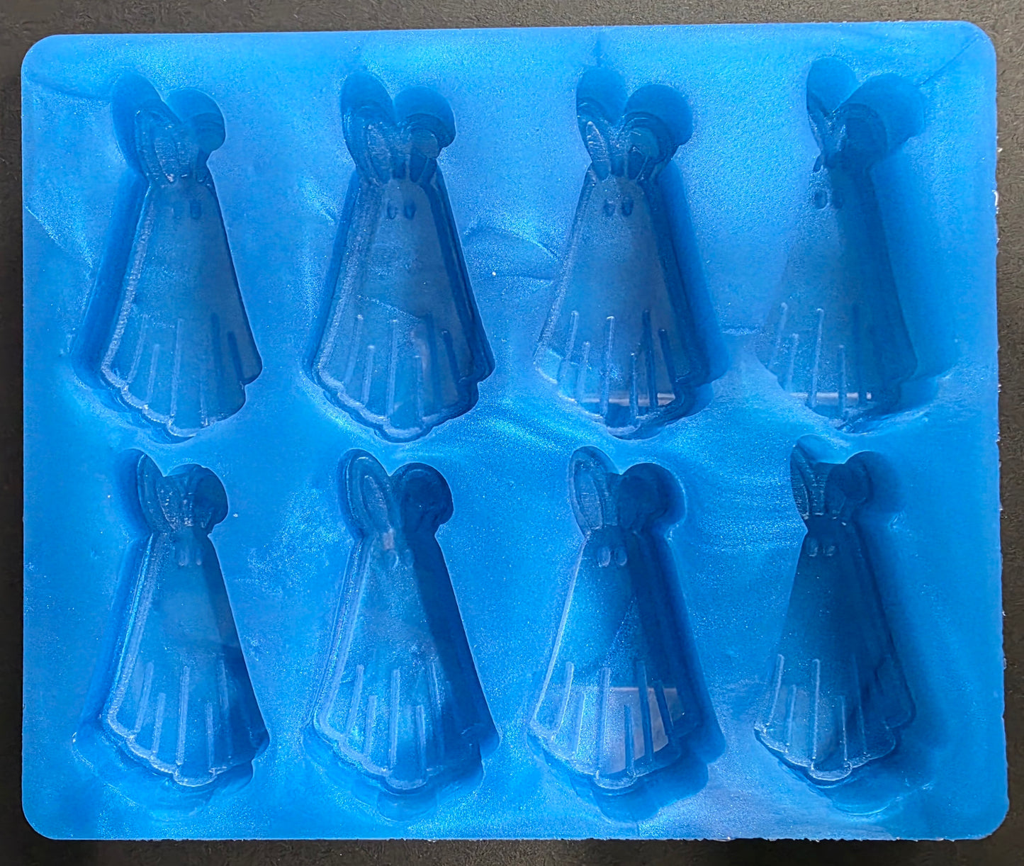 Ghost Bunny 8 Cell Silicone Mould for wax resin soap
