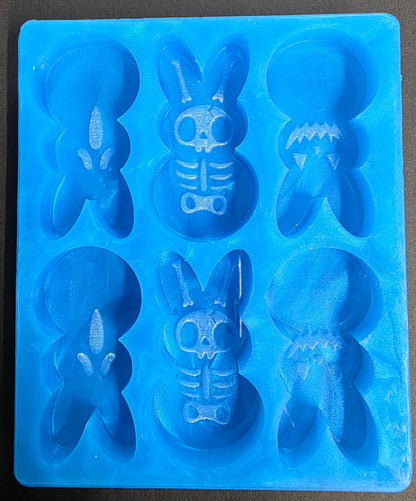Easterween Bunny 6 Cell Silicone Mould for wax resin soap