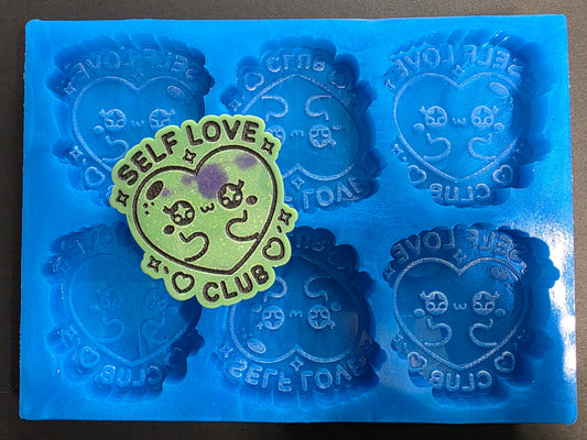 Self love club 6 cell silicone mould for wax melts