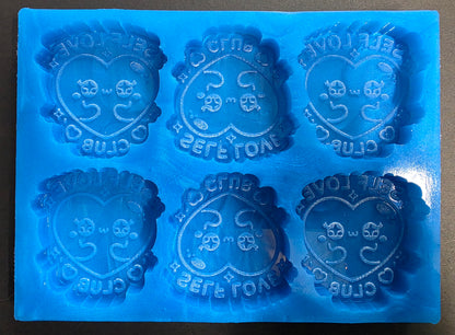 Self love club 6 cell silicone mould for wax melts