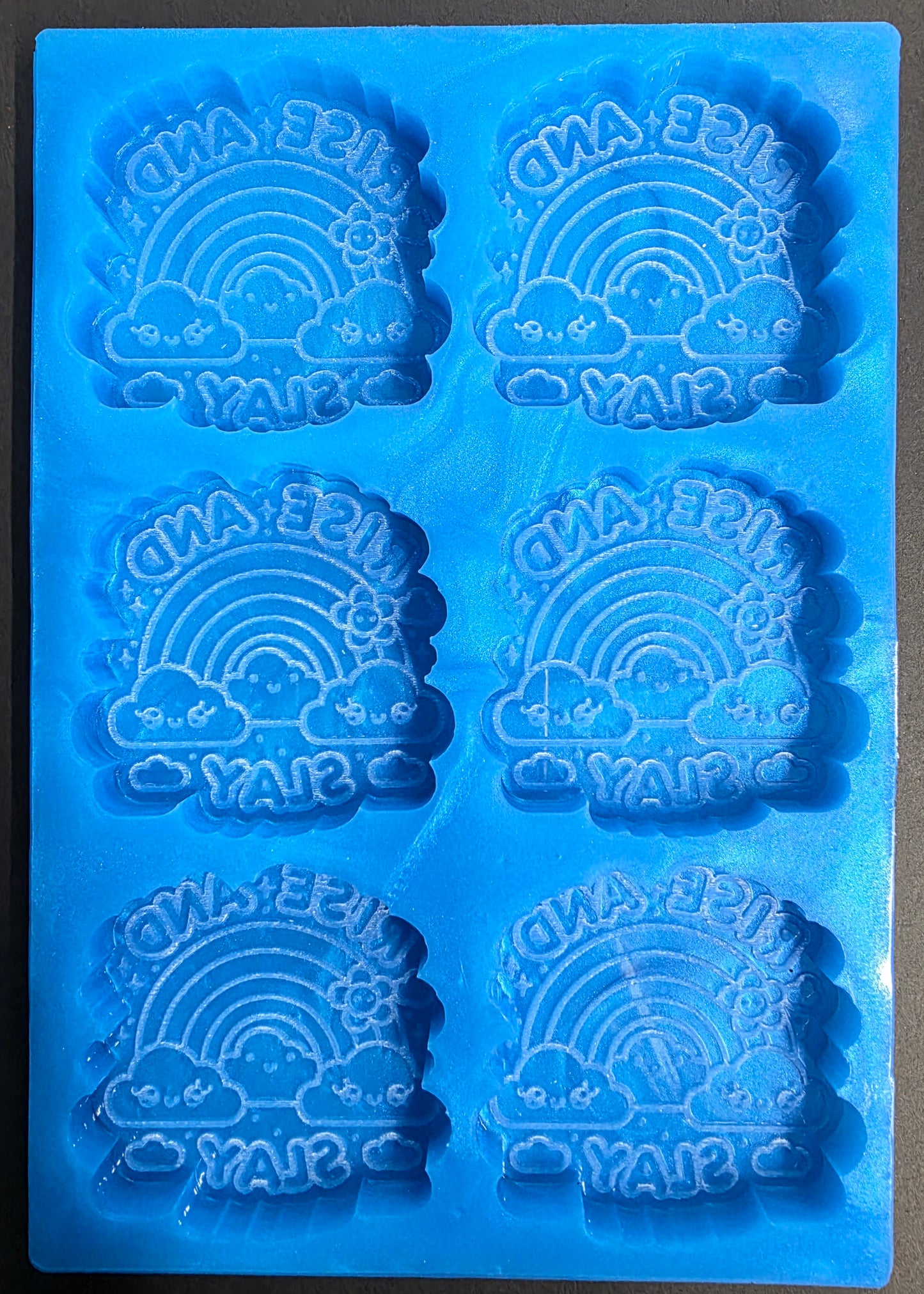 Rise and Slay 6 Cell Silicone Mould for wax, resin, soap