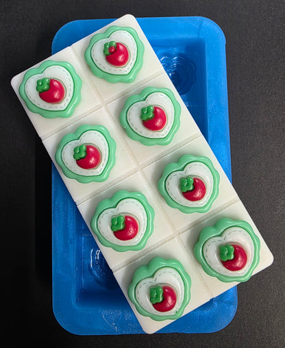 Strawberry tops snap bar silicone mould for wax and more