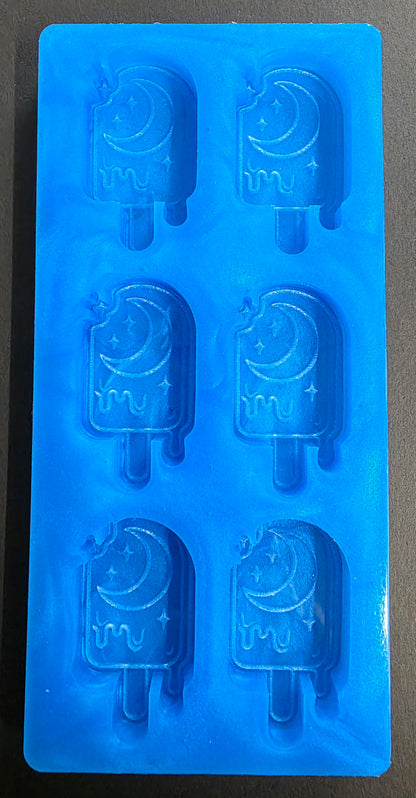 Moon Lolly 6 Cell Silicone mould for wax, soap, resin, jesmonite etc