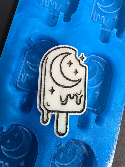 Moon Lolly 6 Cell Silicone mould for wax, soap, resin, jesmonite etc