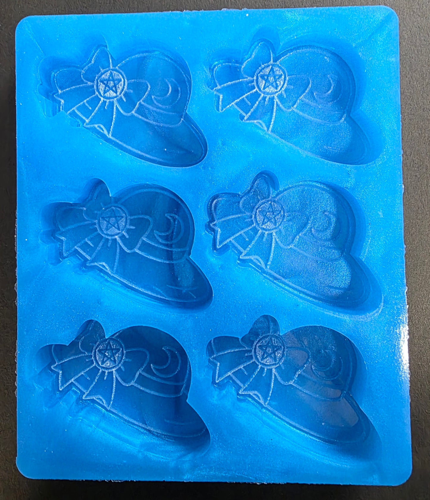 Spooky Sun Hat 6 cell silicone mould for wax, soap, resin, jesmonite etc