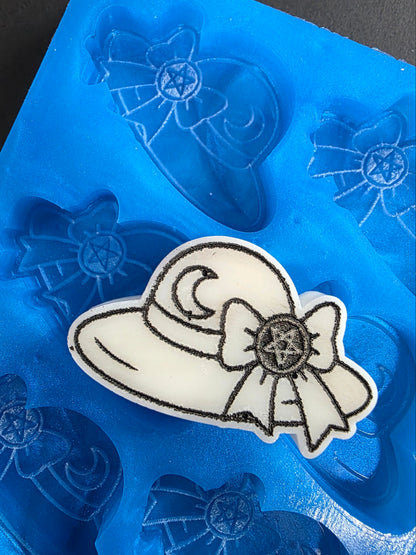 Spooky Sun Hat 6 cell silicone mould for wax, soap, resin, jesmonite etc