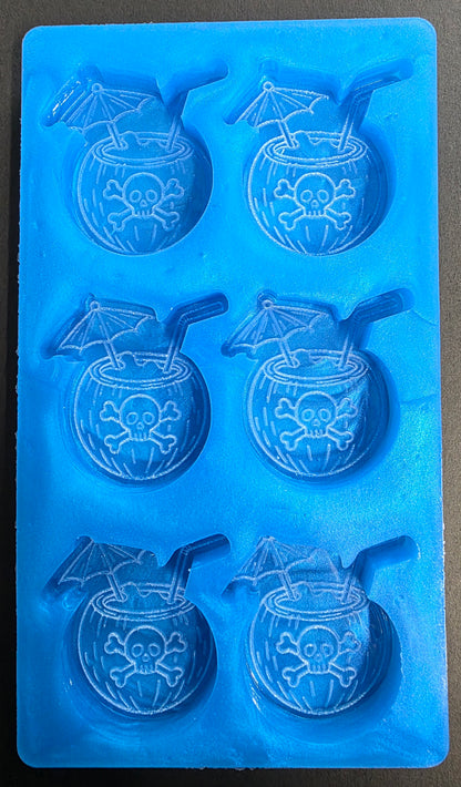Creepy cocktail 6 cell silicone mould for wax, soap, resin, jesmonite etc