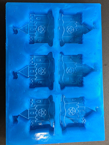 Spooky Sandcastle 6 cell silicone mould for wax, soap, resin, jesmonite etc